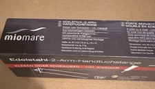 Miomare Handtuchstange 2-armig Edelstahl kleben oder schrauben inkl. Kleber