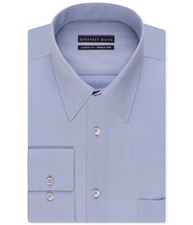 Geoffrey Beene Bedford Dress Shirt Blue 14.5" Neck 32"-33" Sleeve