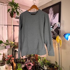 Jachs New York Heathered Gray Crewneck Sweatshirt Pullover Size L