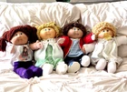 New ListingLot 4 Vintage Signed Cabbage Patch Kids Dolls 17" - 18" Coleco 1982  As Pictured