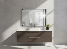 35"x25" Home Bathroom Wall Mirror Frame Rectangular Anti-Rust Vanity Mirror