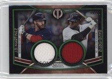 2020 Topps Tribute Dual Player Relics Green /99 JD Martinez David Ortiz HOF 13c1