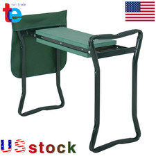 NEW Garden Kneeler Seat w/ Kneeling Pad and Tool Pouch Folding Portable Bench