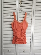 Cami Lace Trim Orange Women's SizeMedium