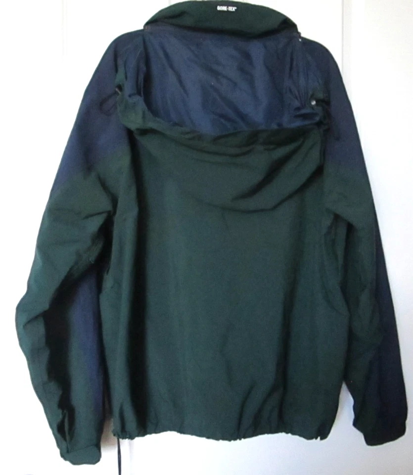 Eddie Bauer Ebtek GORE-TEX Men's Jacket Hooded Full Zip Blue Green Size XL Tall - Image 4 of 4