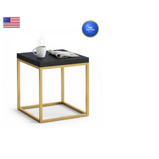 Censi Modern Square End Table 18 Gold And Black Side Table For Living Room
