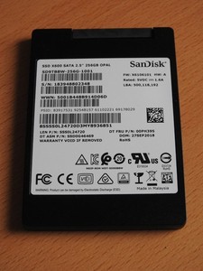 *** SanDisk Festplatte X600 SSD SATA 2,5" 256GB ***