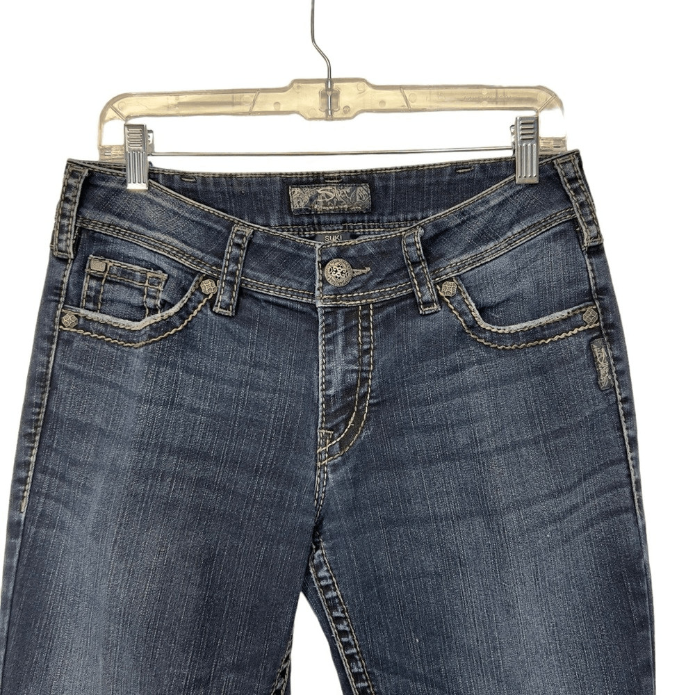 Silver Suki Surplus Bootcut Button Fold Pocket Je… - image 5