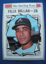 1970 Topps Baseball Felix Millan Atlanta Braves #452