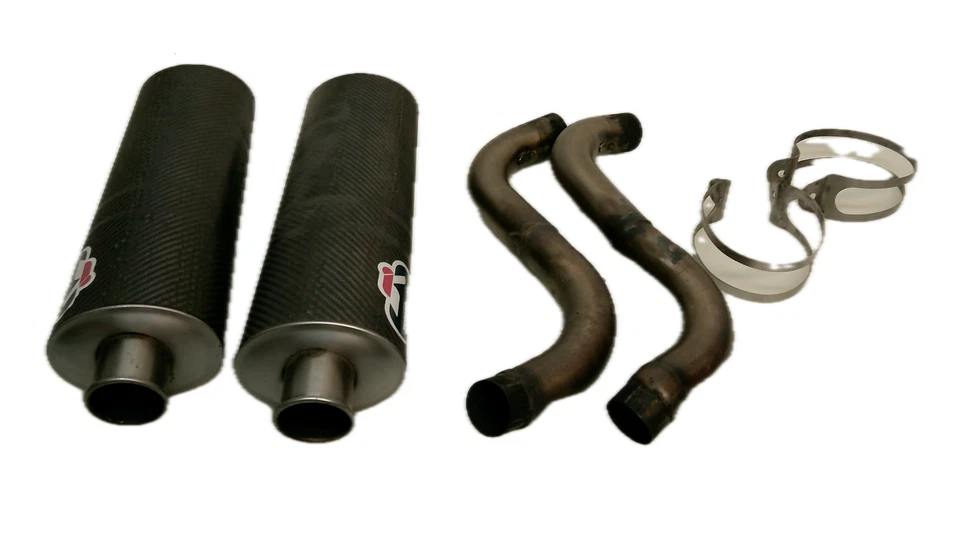 coppia marmitte ovali termignoni adattate alte per ducati monster 620 anno 2003 - Imagen 3 de 4