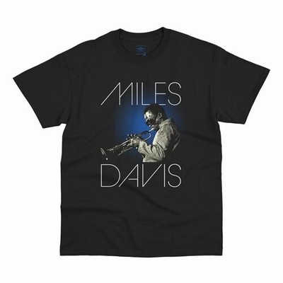 Miles Davis - Miles Davis - Blue Aura Graphic - Heavy Cotton T-Shirt - Large Bla