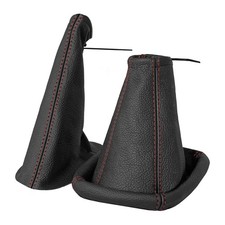 Schaltsack + Handbremsmanschette für Opel Corsa B, Tigra A Echtleder Naht rot