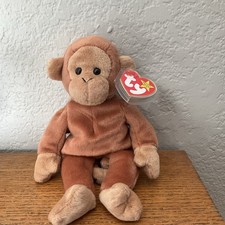 Ty Beanie Babies Bongo the Monkey Plush 1995 MWMT tag protected