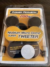 New Power Acoustik NB-18 200 Watt Max Niobium Micro Dome Super Tweeter Sealed