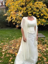 Rembo Brautkleid Gr. 40 Creme Hochzeit Kleid Zweiteilig