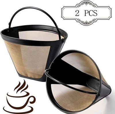 2 Dauer Kaffeefilter Dauerfilter Premium Edelstahl Kaffeefilter Permanentfilter