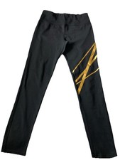 Better Sports Performance Black With Gold Leggings Womanʻs Size L *See Descript*