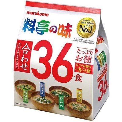   Marukome  Tappuri O-Tokutei Ryōtei no Aji  Miso Soup   36 Servings Bulk Pack