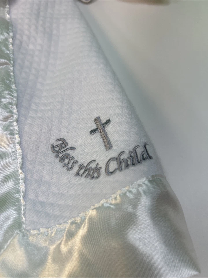 Mary Meyer Baby Lovey White Lamb Sheep Security Blanket Plush Bless This Child - Image 3 of 4