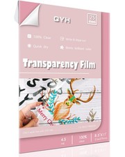 QYH Transparency Film Paper Clear for Overhead 8.5 x 11 inches, Transparent