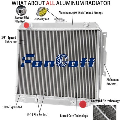 4 Rows Radiator For 1968-1974 Dodge Coronet Challenger Plymouth Satellite V8 AT