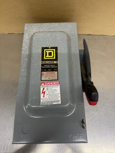 Square D H22N Heavy Duty Safety Switch Disconnect 60 Amp 240V 2 Pole Made USA