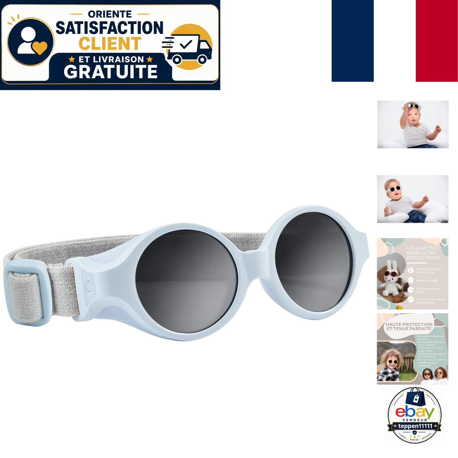 Lunettes de soleil sportives enfants protection UV catégorie 3 sport