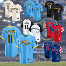 SALE HOT Men's Jackson Chourio 11 M. Brewers Player Jersey Baseball Shirt