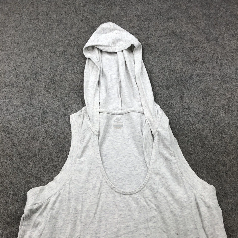 Camiseta sin mangas Nike Sportswear para mujer pequeña gris con capucha sin mangas atlética gimnasio sudadera con capucha Foto 4 de 4