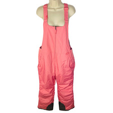 Girl's TSLA Pink Snow Bib Ski board Pants Sz Large Insulated Ripstop Waterproof