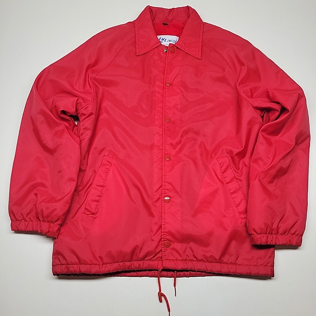Vintage 1980s Insulated Nylon Jacket Men's Small/Medium Red
