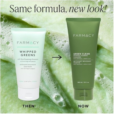 Whipped Foaming Face Wash - Green Clay + Moringa Extract
