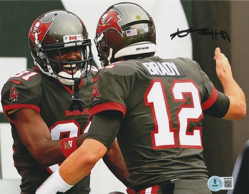 ANTONIO BROWN NEW ENGLAND PATRIOTS W/ TOM BRADY BECKETT AUTHENTIC SIGNED 8x10