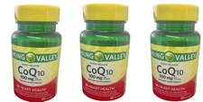 3x Spring Valley Rapid-Release CoQ10 Heart Health 180 Softgels 100 mg, exp 07/27