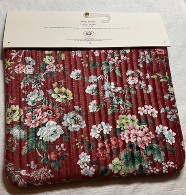 Laura Ashley Make Up POUCH Bag Cosmetic Zip Up Floral SERENE DREAM