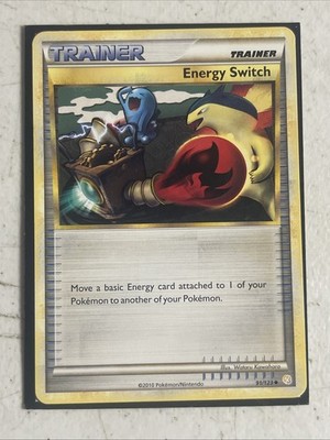Pokemon Energy Switch 91/123 HeartGold SoulSilver Uncommon card | eBay