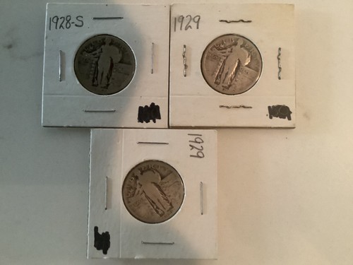 Lot of 7 Liberty Standing 90% Silver Quarters. Ships Free. - Picture 3 of 6