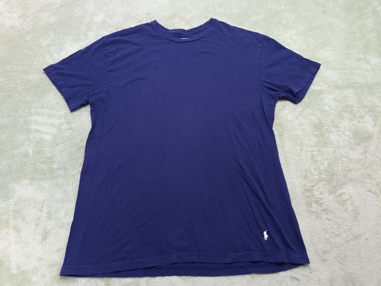 Polo Ralph Lauren vestibilità classica uomo bianco pony taglia XL blu manica corta