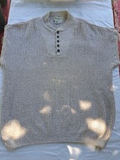 Vintage 90s Eddie Bauer Beige Chunky Knit Sweater Adult Large Made In USA