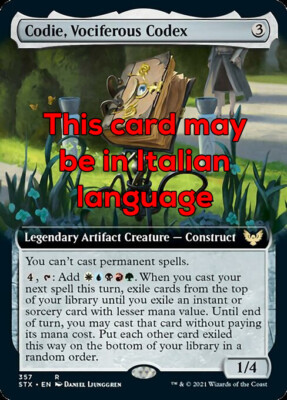 MTG CODIE, VOCIFEROUS CODEX EXC - CODY, CODICE PARLANTE - STX-X IT - MAGIC 