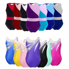 Kids Girls Ballet Dancewear Bodysuit Sports Unitard Gymnastics Leotard Jumpsuit
