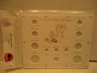 Capital Plastic Coin Holder #460G United States Gold Coins Type Set White