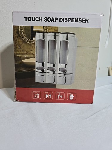 3 in 1 200ml Press Liquid Soap Dispenser Wall Mount Shower Shampoo Dispenser