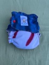 Loveybums Large  Red white and Blue Tie Dye Recycled T-Shirt Diaper 