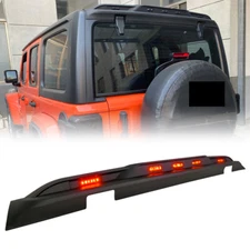 LED Red Lights Rear Roof Spoiler Wing Trim for 2018-2023 Jeep Wrangler JL
