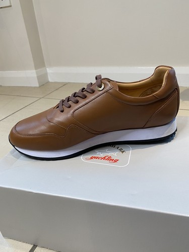 Zapatilla deportiva Paul & Shark Yachting Tigre de cuero tostado para hombre EU 42 UK 8 R.R.P £240 - Imagen 24 de 24