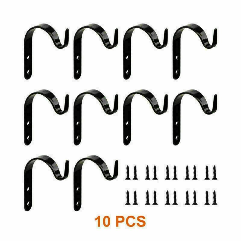 J Hooks Hanging Basket Outdoor 10PCS Black Flower Pots Hanging Bird