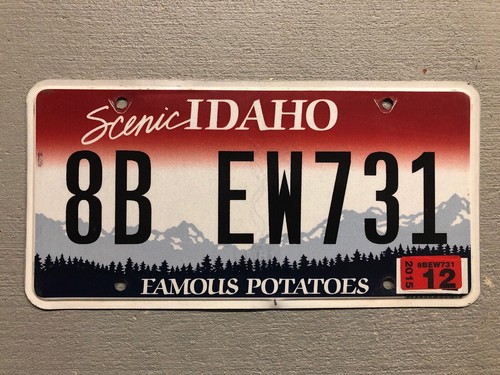 IDAHO LICENSE PLATE  SCENIC - FAMOUS POTATOES 🥔 RANDOM LETTERS/NUMBERS ON SALE!