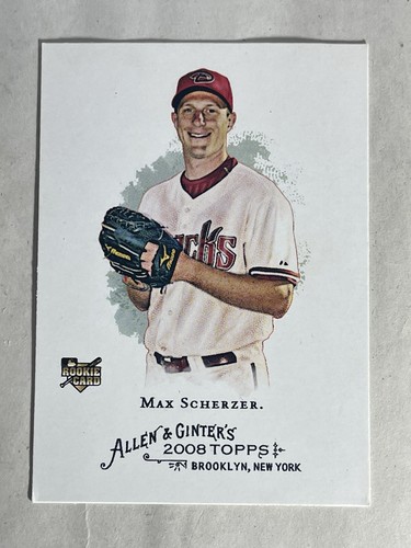 Topps Allen & Ginter's 2008-09 Max Scherzer Rookie Karten Top Zustand x3 - Bild 3 von 7