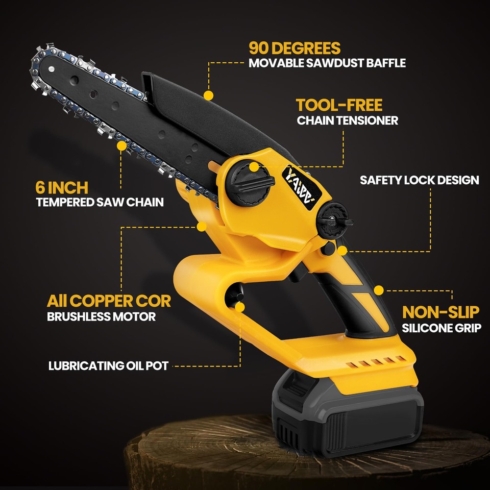 Cordless Chainsaw for DeWALT 20V Max Battery 6Inch Handheld Mini